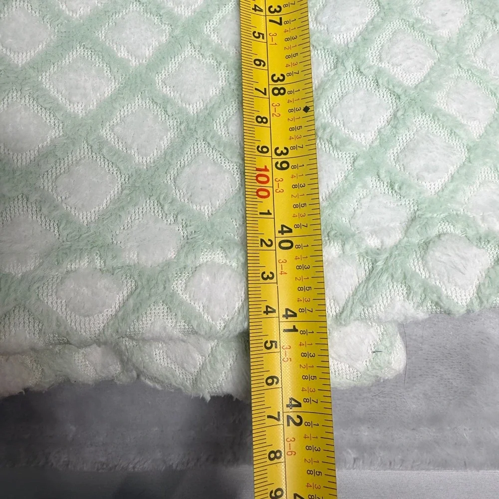 Soft Surroundings Mint Green Textured Plush Robe Small 2DA25 Long Sleeve Belted